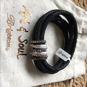 Brighton Neptune’s Rings Black Bracelet NWT Beauty